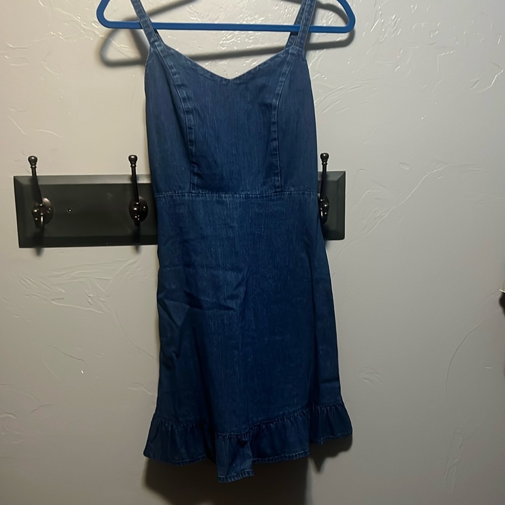 Jean material dress